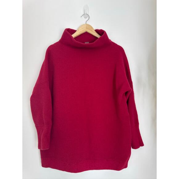 Free People Ottoman Ribbed Mock Neck Slouchy Tunic Sweater – Small - Picture 3 of 9